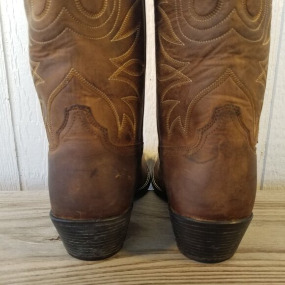 Ariat Heritage Womens Tan Leather Cowboy Western Boots 9 B 10001021 - Picture 5 of 13